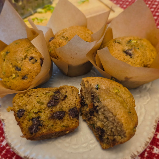 Half Dozen Zucchini Chocolate Chip Muffins